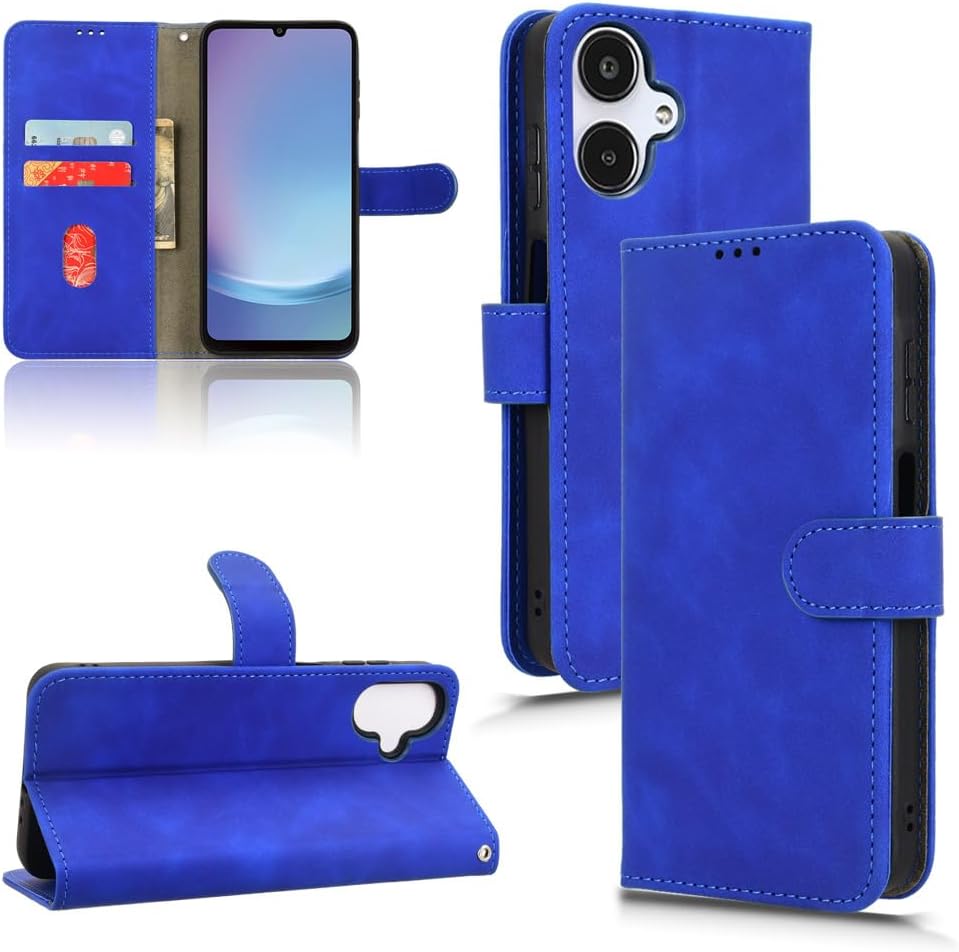 iTape Mobile phone case compatible with Samsung Galaxy A25 5G. Soft touch flip holder credit card slot wallet phone case, shockproof and drop-proof Brown