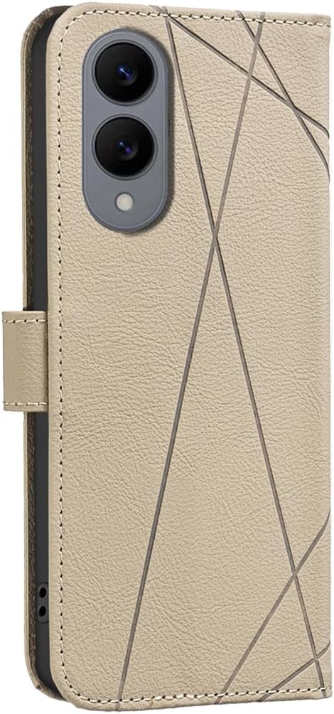 iTape Wallet phone case for Samsung Galaxy S25 Edge, RFID anti-theft wallet, pressed edge leather case flip cover stand Blue