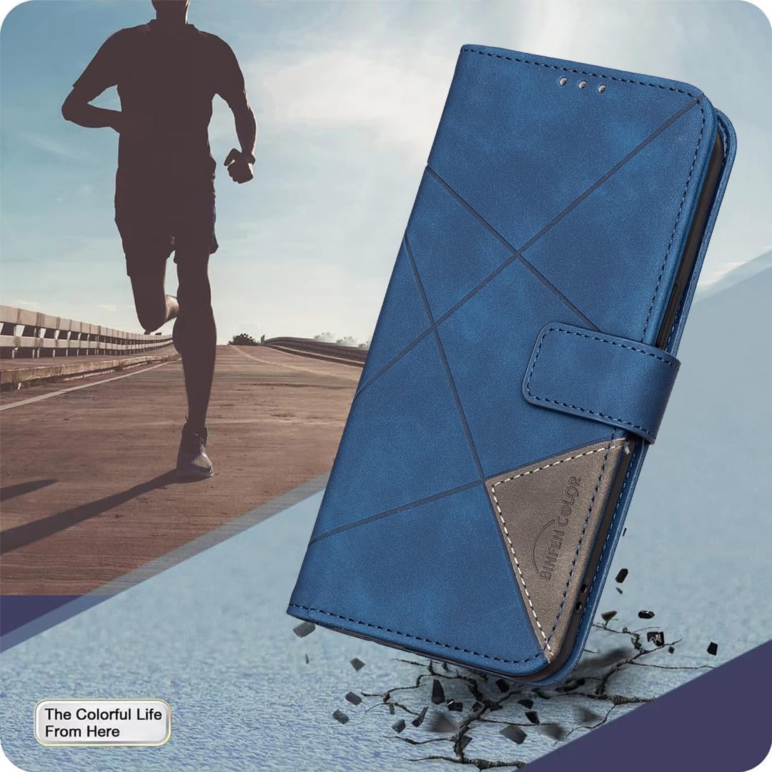 iTape Denim pebbled phone case for Samsung Galaxy S25 Edge, magnetic buckle wallet case, flip-top stand for shock protection Gray