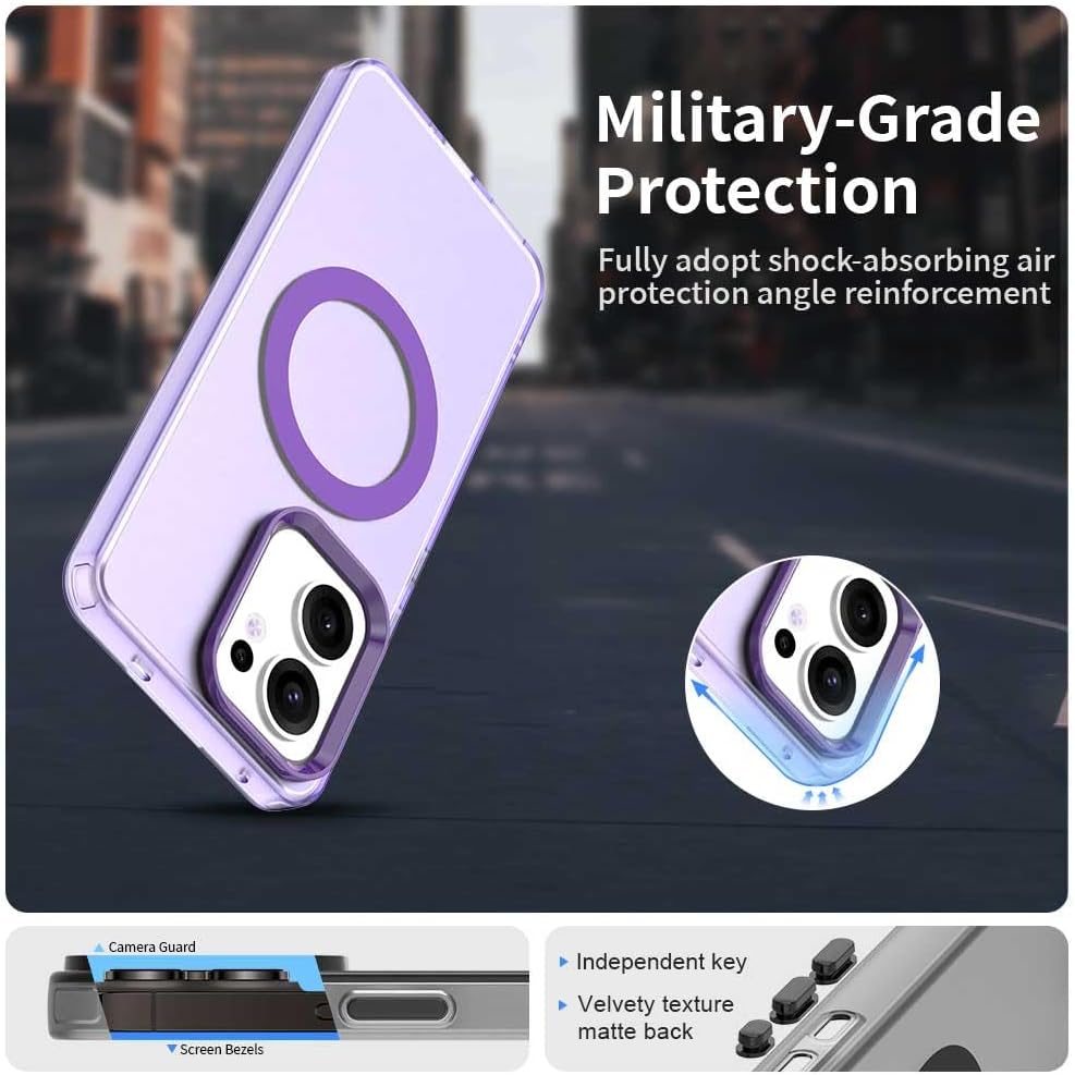 iTape TPU magnetic candy color mobile phone case for OPPO Reno 13F 5G, supports wireless charging, four-corner airbag protection, military anti-fall mobile phone case Red