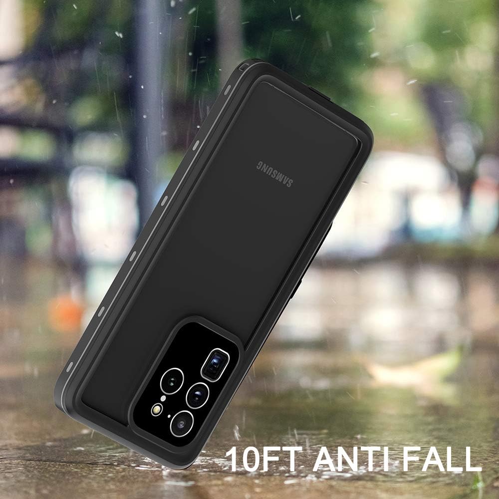 Samsung Galaxy S20 Ultra waterproof phone case, all-inclusive case, built-in screen protection 360° full body heavy duty shockproof IP68 underwater phone case for Galaxy S20 Ultra, free lanyard