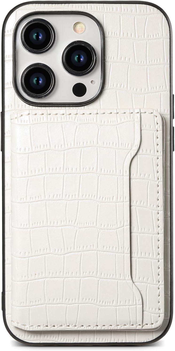 Crocodile pattern phone case suitable for iPhone 15 Pro max, magnetic card holder holder card slot phone case, Green