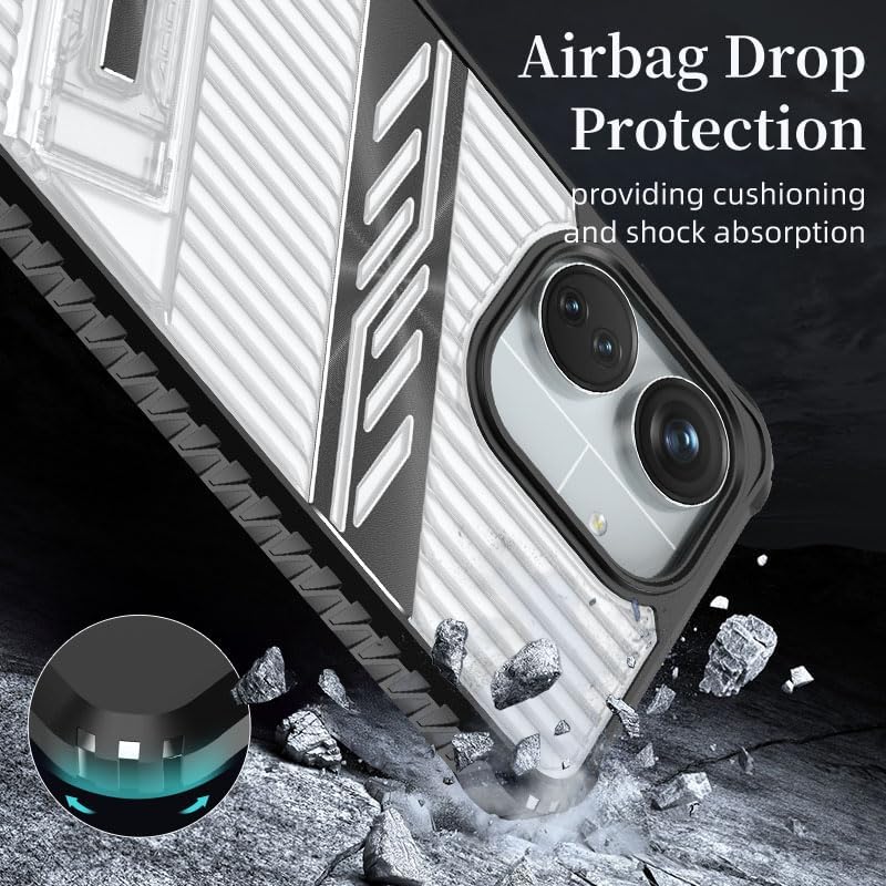 iTape Four-corner airbag anti-fall mobile phone case suitable for Xiaomi Redmi 13C 5G, invisible folding bracket, suitable for Xiaomi Redmi 13C 5G Green