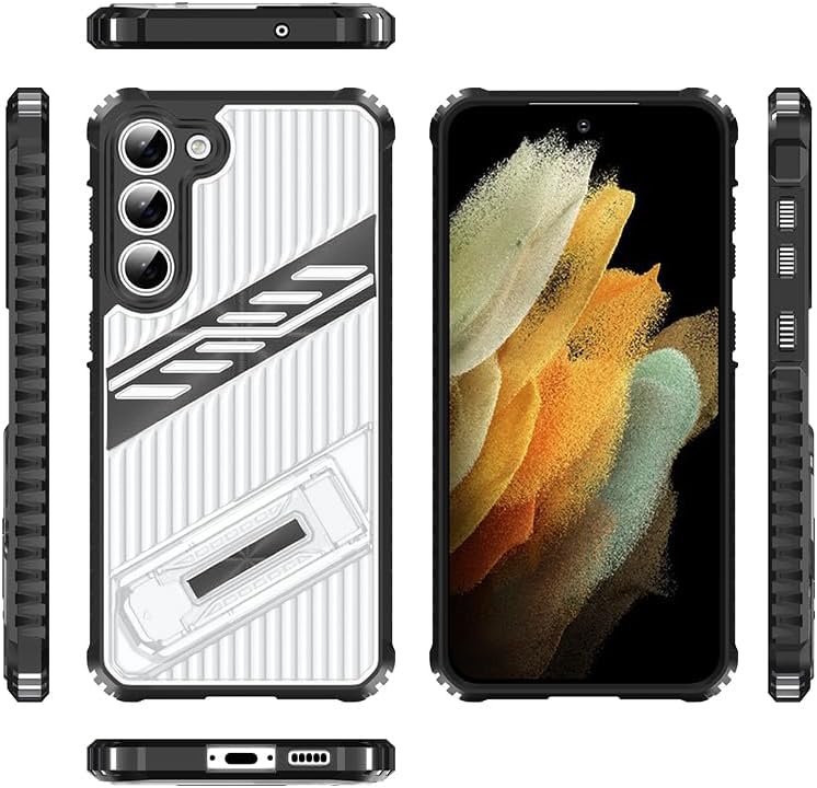 iTape Four-corner airbag anti-fall mobile phone case suitable for Samsung Galaxy S23, invisible folding bracket, suitable for Samsung Galaxy S23