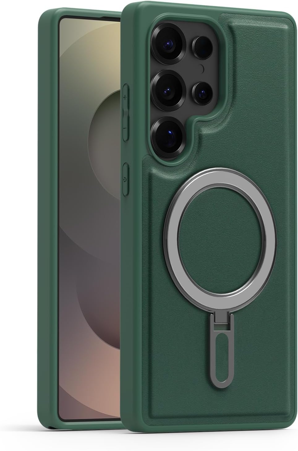 iTape Magnetic phone case for Samsung Galaxy S25 Ultra, silver magnetic ring supports wireless charging, military-grade drop resistance, compatible with Samsung Galaxy S25 Ultra