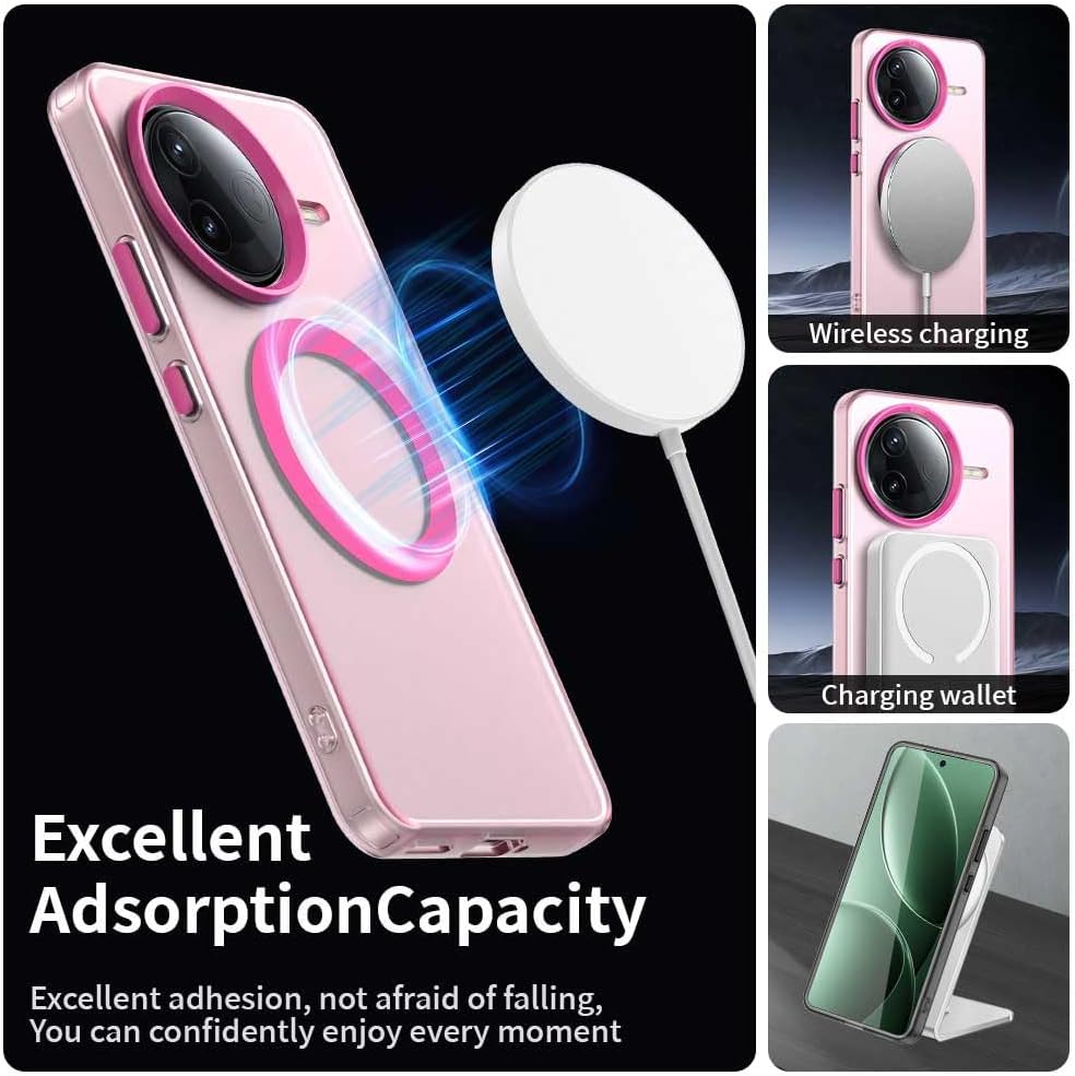 iTape TPU magnetic candy color mobile phone case for Xiaomi Redmi K80, supports wireless charging, four-corner airbag protection, military anti-fall mobile phone case Purple