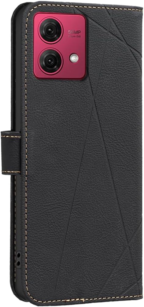 iTape Wallet phone case for Motorola Moto G84, RFID anti-theft wallet, pressed edge leather case flip cover stand