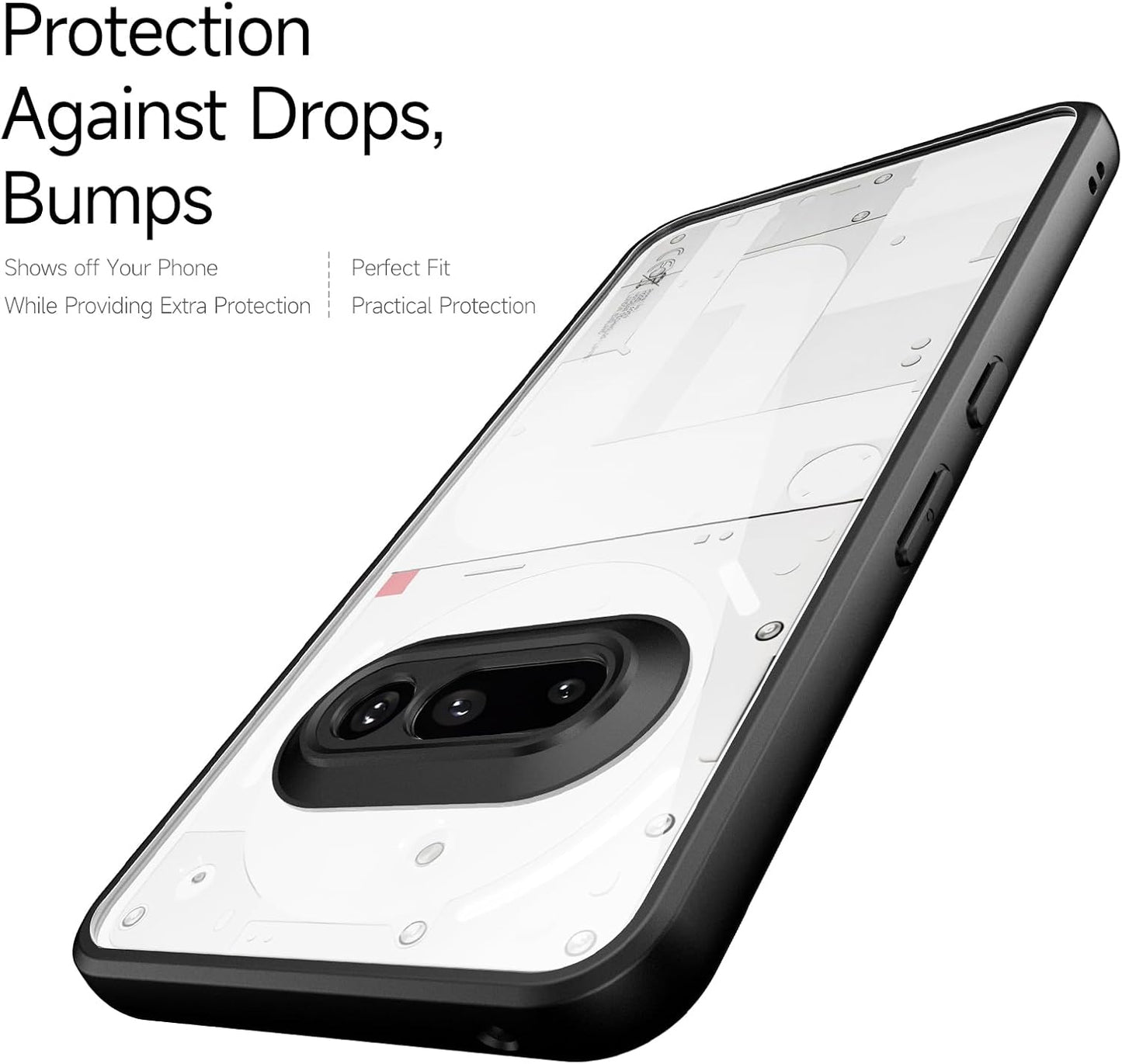 iTape Transparent line mobile phone case for Nothing Phone (3a), silicone shockproof protective case without yellowing