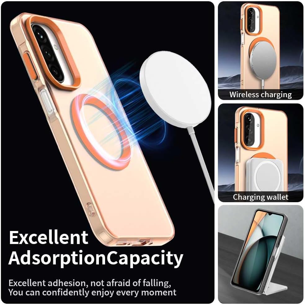 iTape TPU magnetic candy color mobile phone case for Samsung Galaxy A26 5G, supports wireless charging, four-corner airbag protection, military anti-fall mobile phone case Purple
