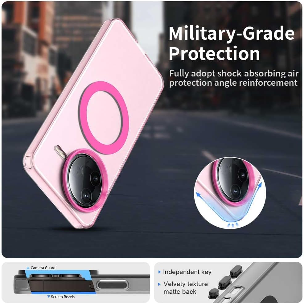 iTape TPU magnetic candy color mobile phone case for Xiaomi Redmi K80, supports wireless charging, four-corner airbag protection, military anti-fall mobile phone case Purple