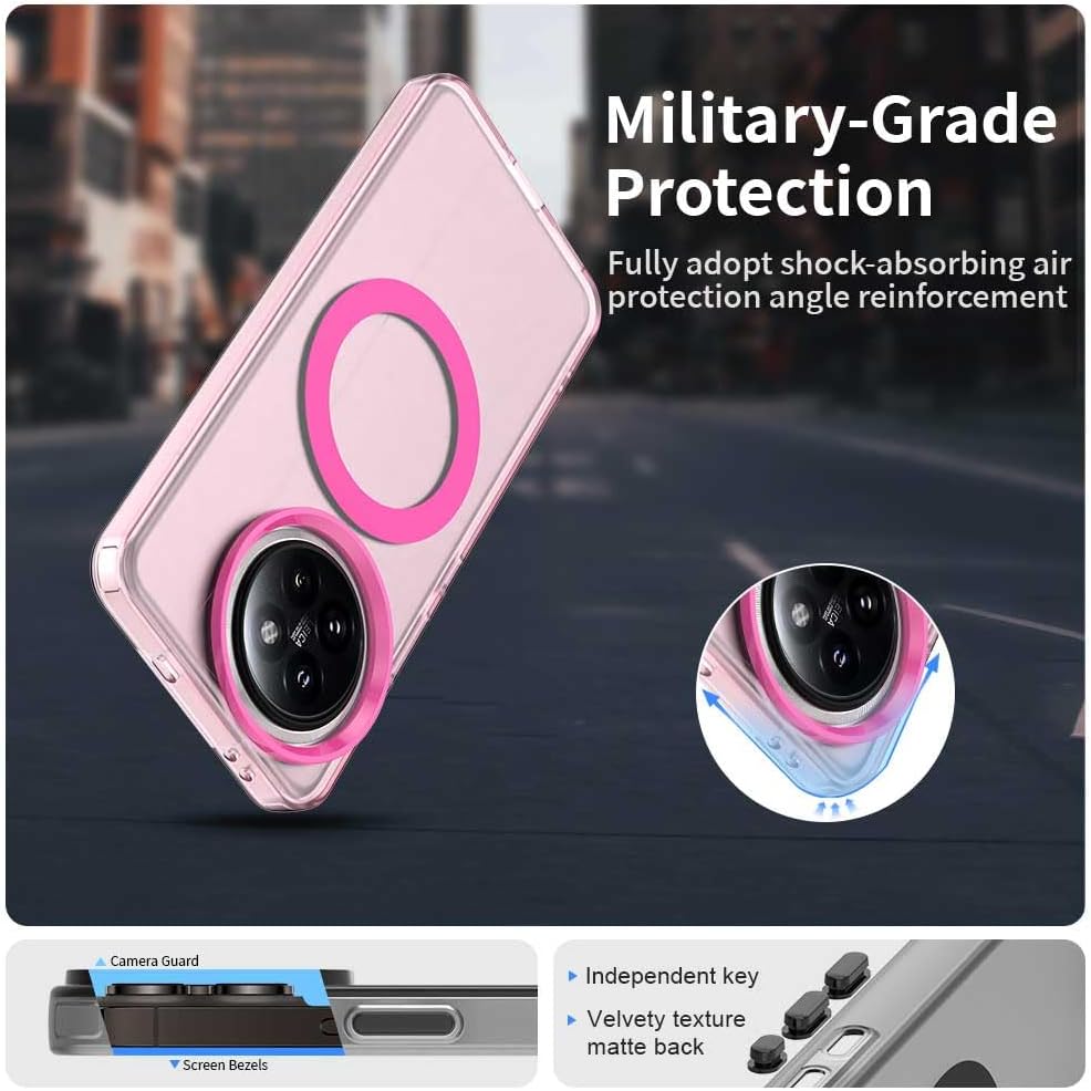 iTape TPU candy phone case for Xiaomi 14 Civi, supports wireless charging, four-corner airbag protection, military anti-fall phone case Green