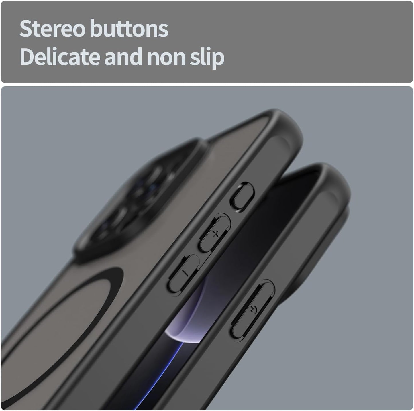 Magnetic translucent case for iPhone 16 Pro max, supports wireless charging, Shockproof slim protective case for iPhone 16 Pro max Shock-resistant slim case Blue