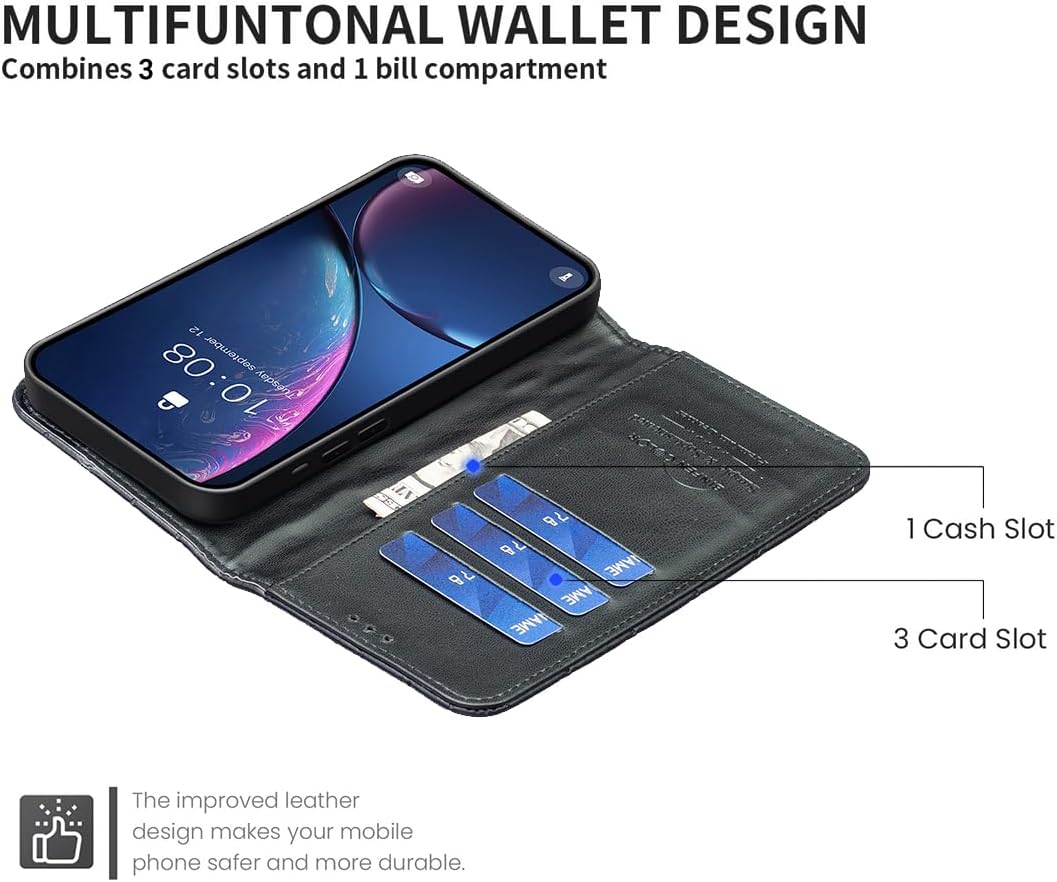 Diamond Wallet Case for iPhone 16E, Magnetic Snap Wallet Case, Flip-Stand for Shockproof Protection Green