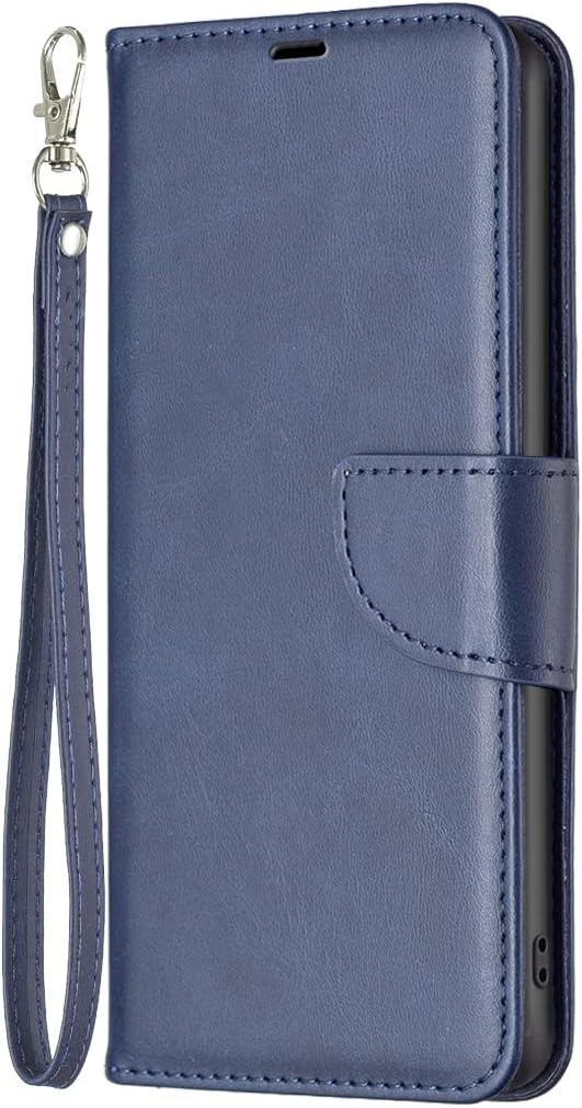 iTape Solid lambskin leather phone case for Samsung Galaxy S25 Edge, snap wallet style case, flip stand shock protection Brown