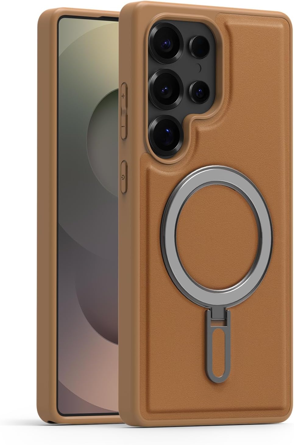 iTape Magnetic phone case for Samsung Galaxy S25 Ultra, silver magnetic ring supports wireless charging, military-grade drop resistance, compatible with Samsung Galaxy S25 Ultra