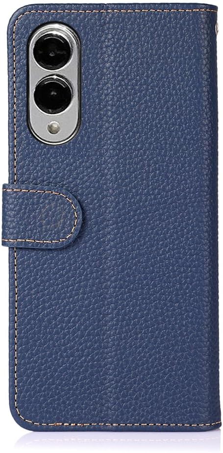 iTape Genuine leather pebbled phone case for Samsung Galaxy S25 Edge, cowhide RFID anti-theft brush phone case with card slot and shockproof flip cover Green
