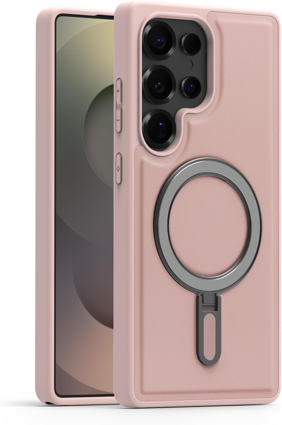 iTape Magnetic phone case for Samsung Galaxy S25 Ultra, silver magnetic ring supports wireless charging, military-grade drop resistance, compatible with Samsung Galaxy S25 Ultra