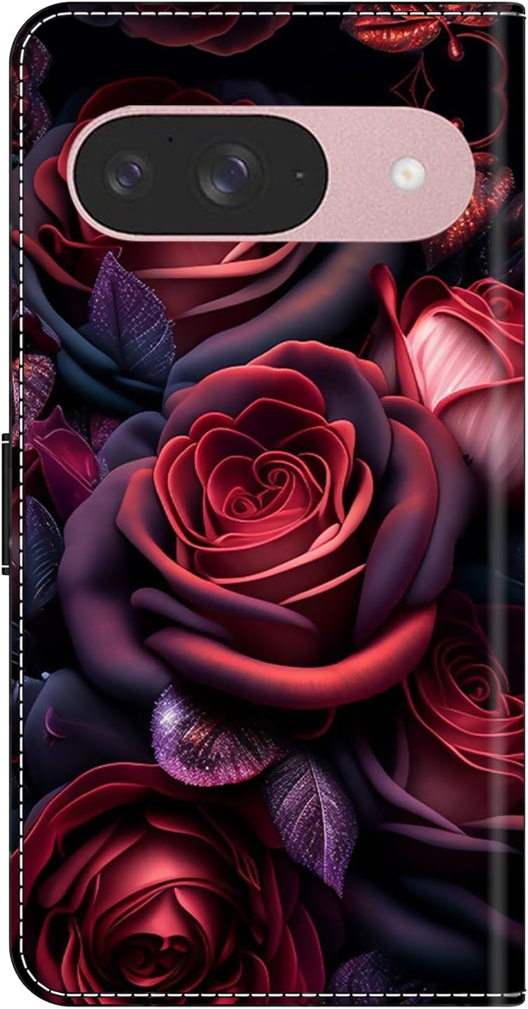 iTape Graffiti wallet phone case for Google Pixel 9, shockproof phone case, card slot wallet, flip stand phone case