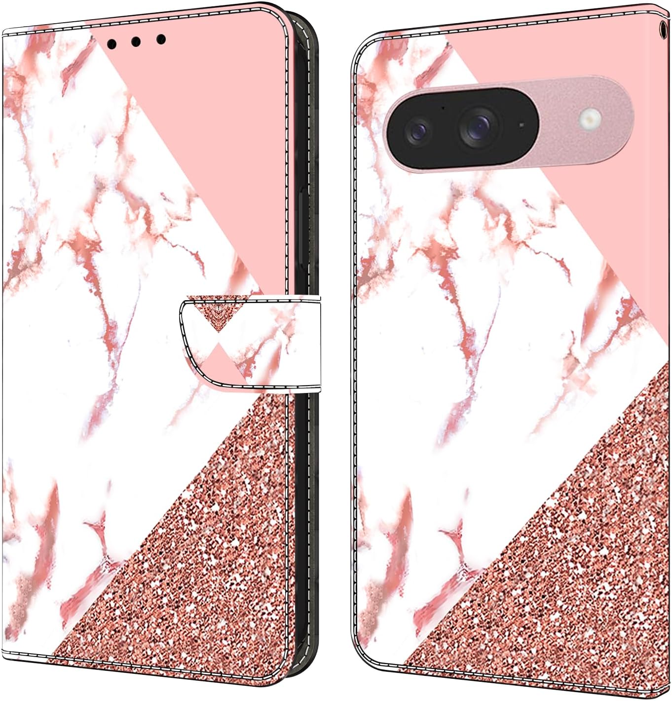 iTape Graffiti wallet phone case for Google Pixel 9, shockproof phone case, card slot wallet, flip stand phone case