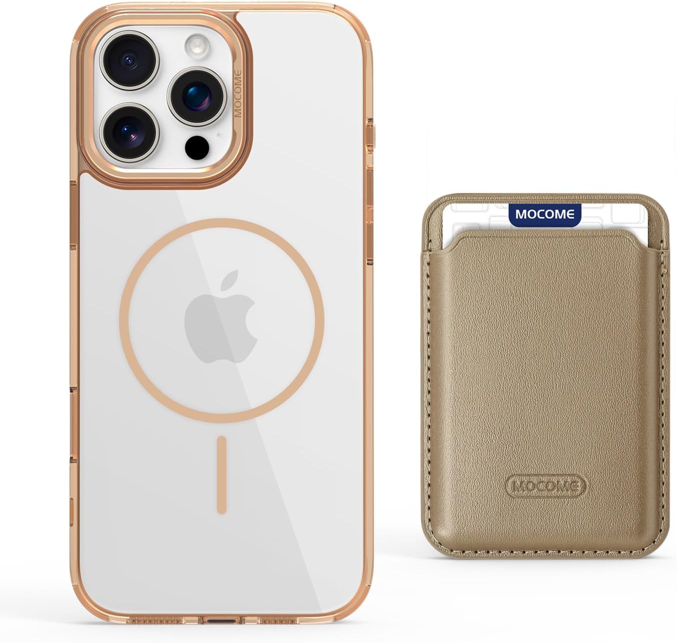 Magnetic transparent phone case for iPhone 16 Pro max, supports wireless charging, military-grade drop-proof, compatible with iPhone 16 Pro max Car magnetic bracket 2 in 1 magnetic card holder