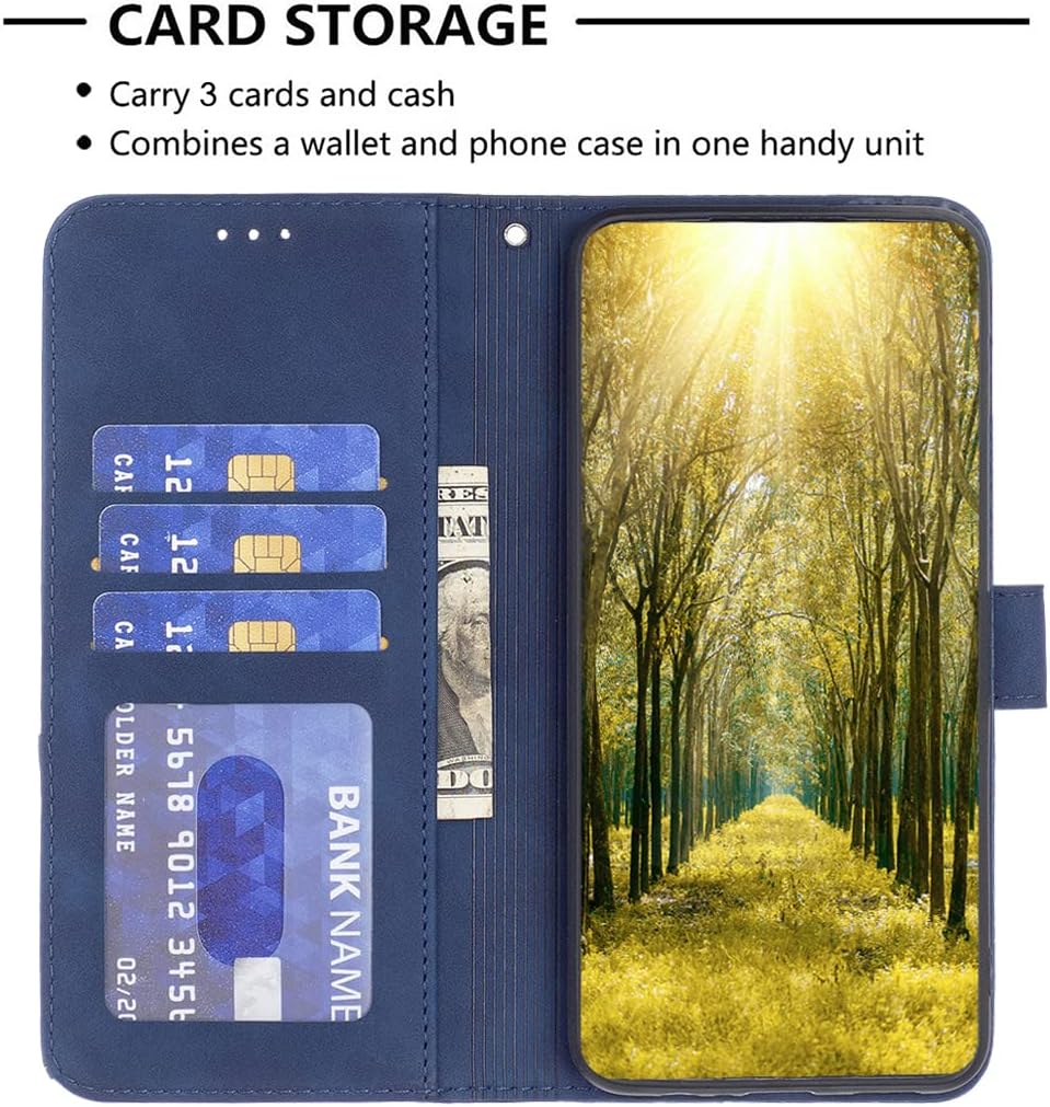 Denim pebbled phone case for iPhone 16E, magnetic buckle wallet case, flip-top stand for shock protection Red