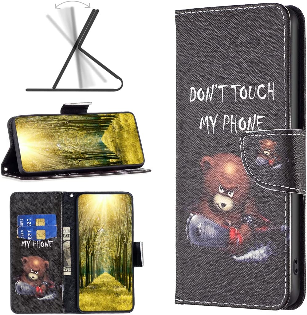 Painted phone case for iPhone 16E, magnetic closure wallet case, multiple card slots, wallet, flip cover, shockproof protection