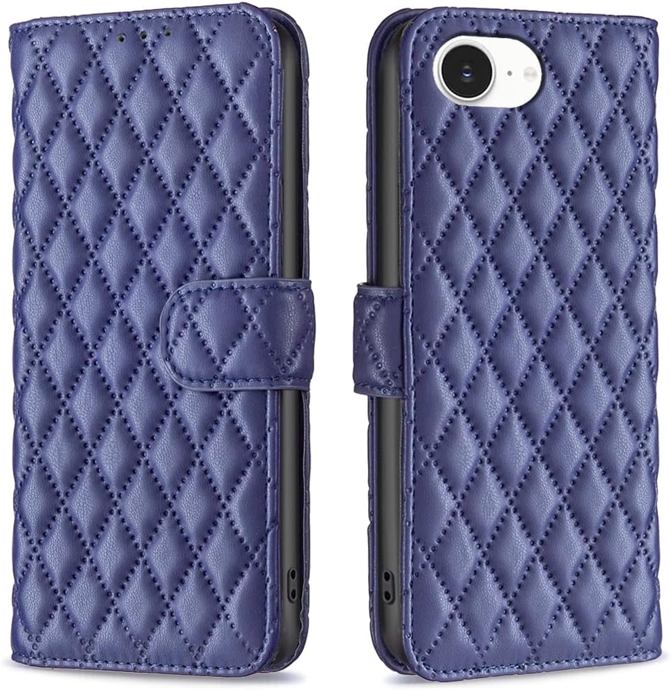 Diamond Wallet Case for iPhone 16E, Magnetic Snap Wallet Case, Flip-Stand for Shockproof Protection Green