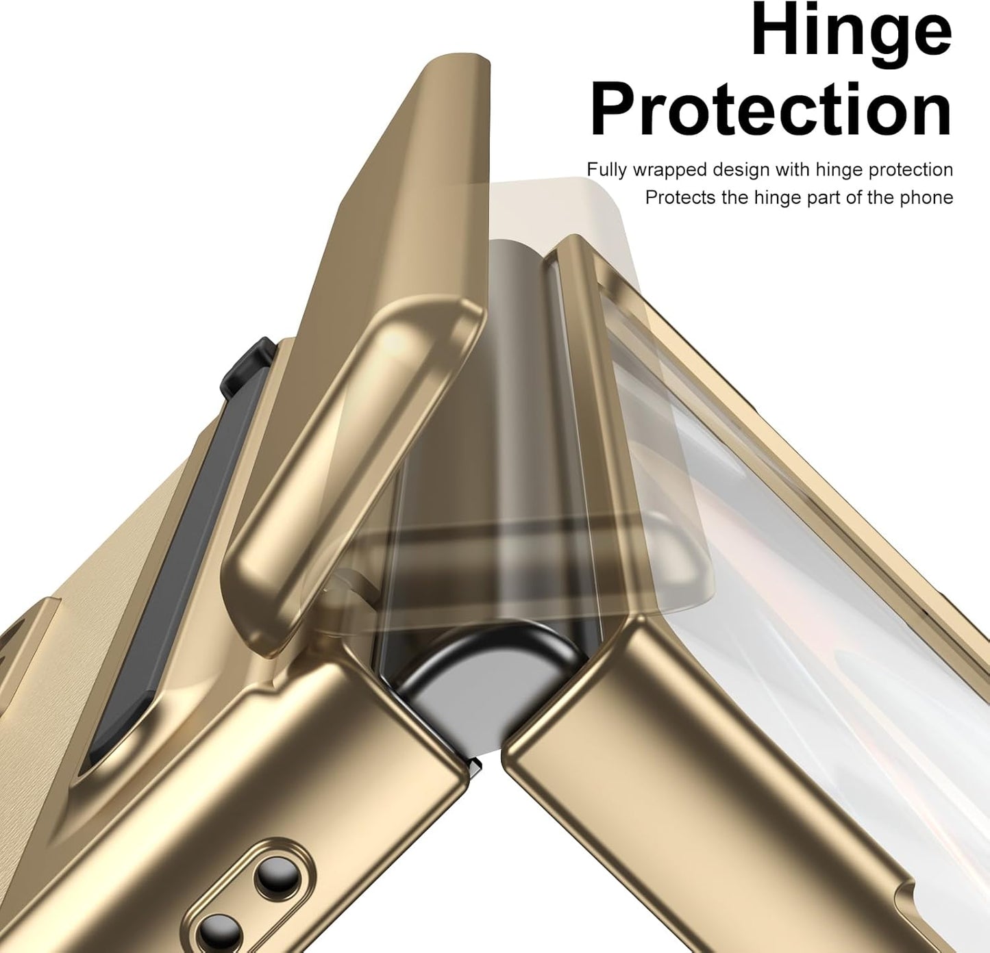 iTape Lightweight phone case for Samsung Galaxy Z Fold4, hinged case supports wireless charging with lens protection, screen protector, complimentary stylus, drop-proof and fingerprint resistant Blue