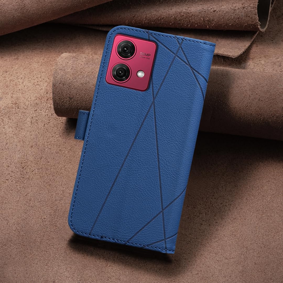 iTape Wallet phone case for Motorola Moto G84, RFID anti-theft wallet, pressed edge leather case flip cover stand