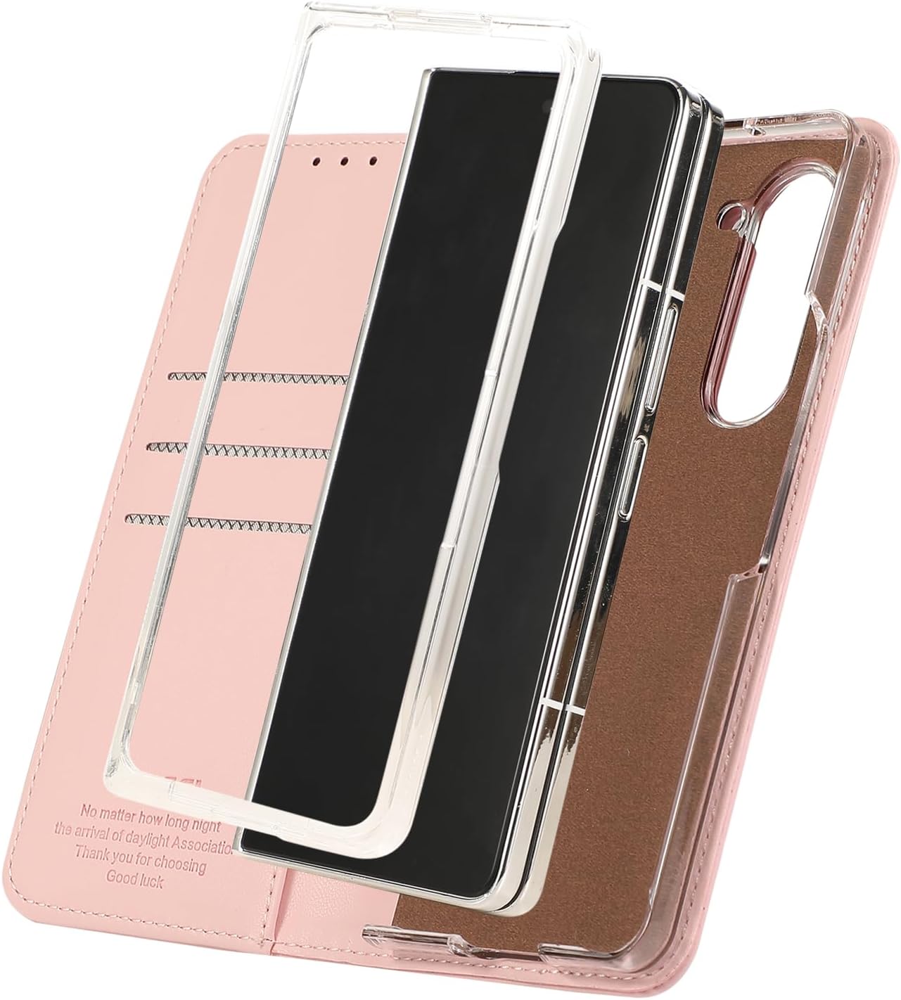 iTape Magnetic Leather Case for Samsung Galaxy Z Fold6, RFID Anti-theft Wallet Phone Case, Multi-Card Slot Magnetic Flip Cover Black