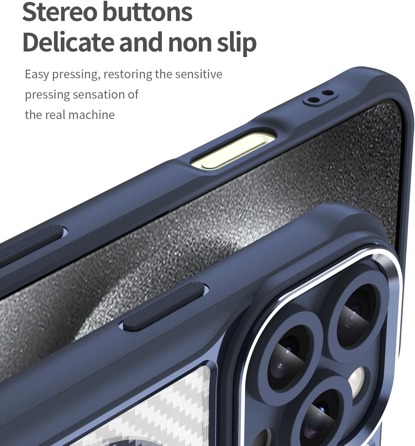 Magnetic carbon fibre case for iPhone 16 Pro max, support wireless charging, carbon fibre shockproof slim case Black