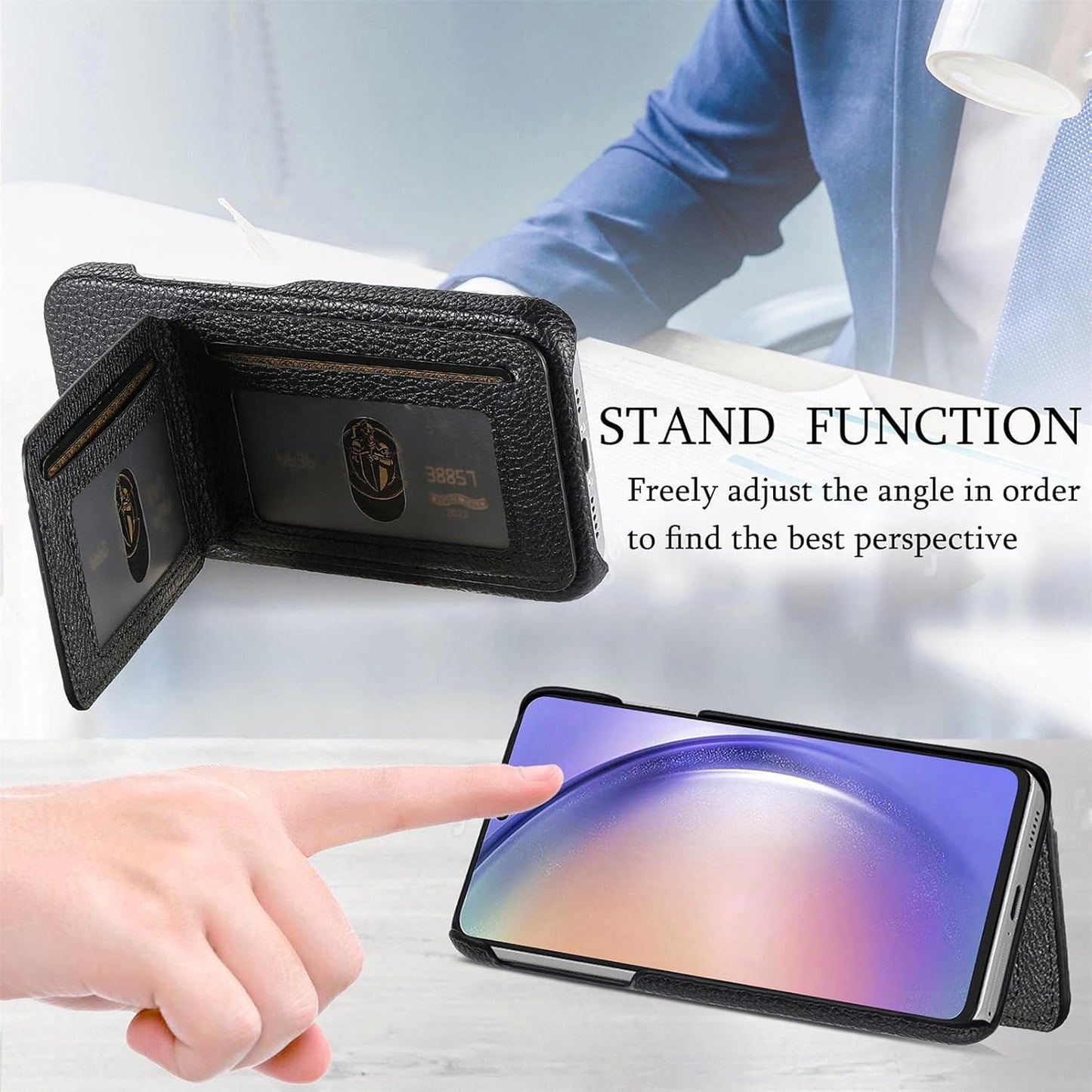iTape 2 in 1 Wallet Phone Case for OPPO Find X8 Pro, Shockproof Ultra-thin Phone Case, RFID Anti-theft Wallet Brown