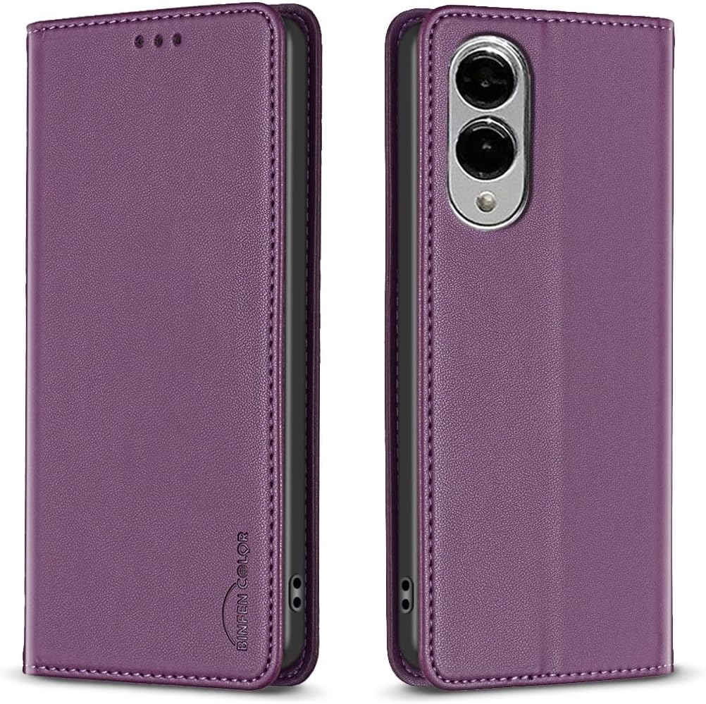 Leather Phone Case for Samsung Galaxy S25 Edge, Magnetic Leather Wallet Case, Flip Stand Shockproof Protection Green