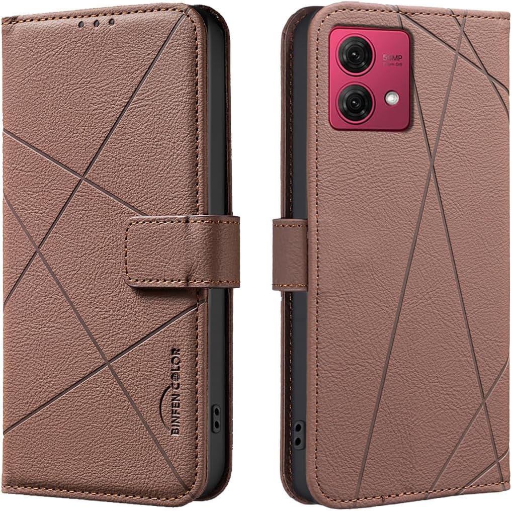 iTape Wallet phone case for Motorola Moto G84, RFID anti-theft wallet, pressed edge leather case flip cover stand
