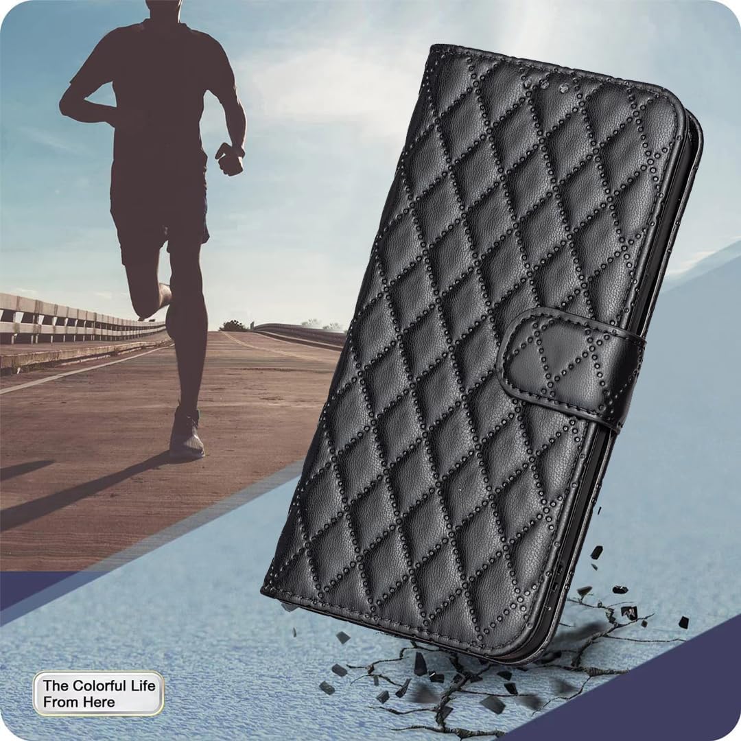 Diamond Wallet Case for iPhone 16E, Magnetic Snap Wallet Case, Flip-Stand for Shockproof Protection Green