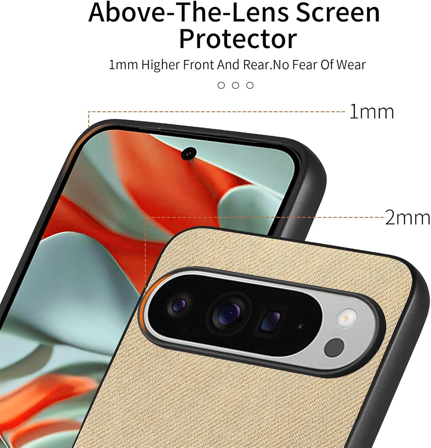 iTape Twill Phone Case for Google Pixel 9 Pro XL, Shockproof Ultra-thin Phone Case, Supports Wireless Charging Green