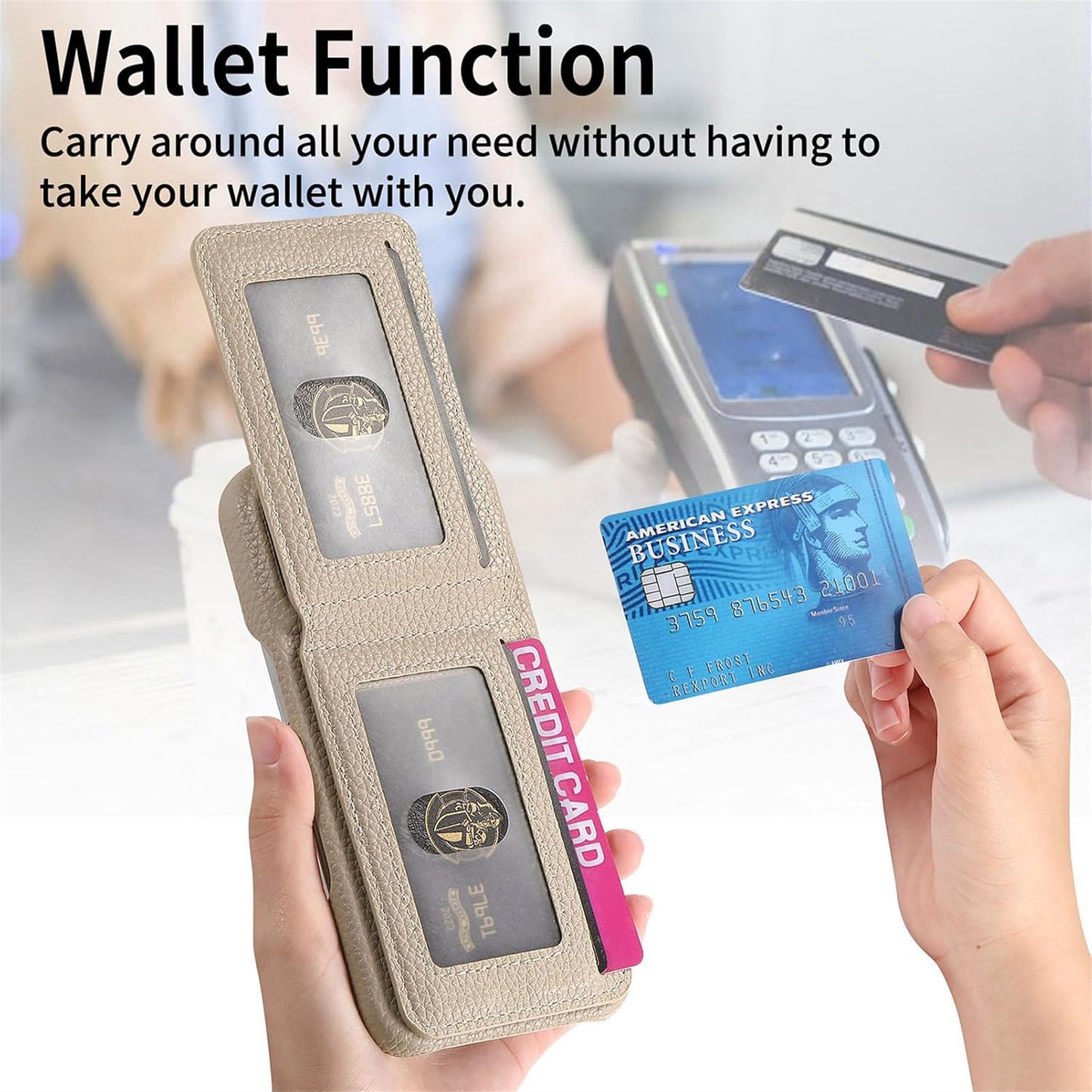 iTape 2 in 1 Wallet Phone Case for OPPO Find X8 Pro, Shockproof Ultra-thin Phone Case, RFID Anti-theft Wallet Brown