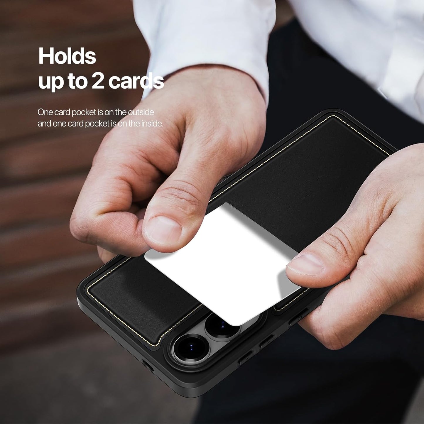 iTape 3 in 1 Magnetic Holder Phone Case for Samsung Galaxy S25 Edge, Wireless Charging Dual Card Phone Case Compatible with Samsung Galaxy S25 Edge RFID anti-theft card Purple
