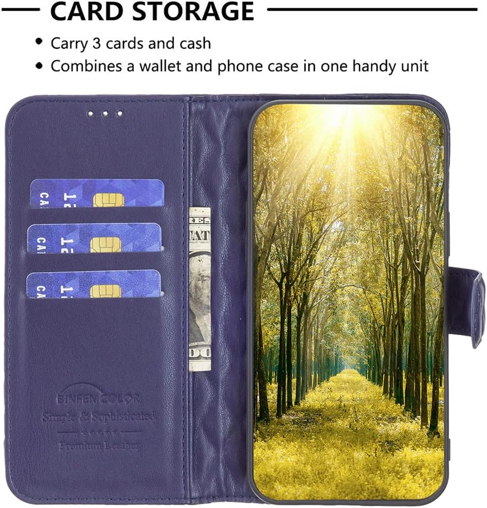 Diamond Wallet Case for iPhone 16E, Magnetic Snap Wallet Case, Flip-Stand for Shockproof Protection Green