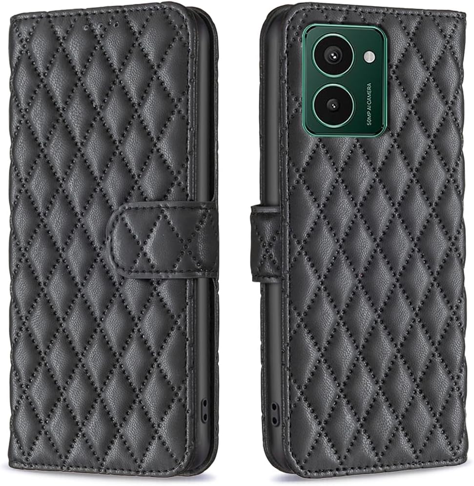 iTape Diamond Wallet Case for HMD Pulse Plus, Magnetic Snap Wallet Case, Flip-Stand for Shockproof Protection Pink