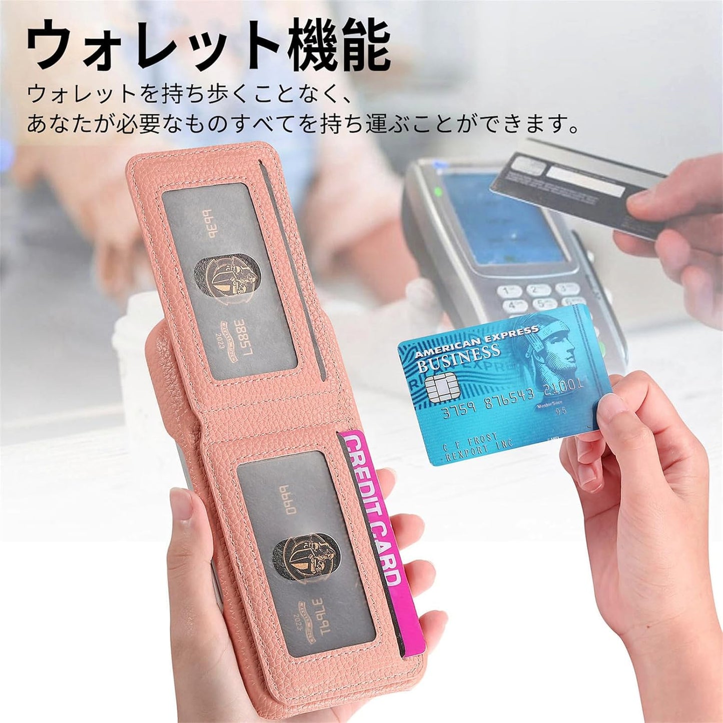 iTape 2 in 1 Wallet Phone Case for Fujitsu arrows We2, Shockproof Ultra-thin Phone Case, RFID Anti-theft Wallet Pink