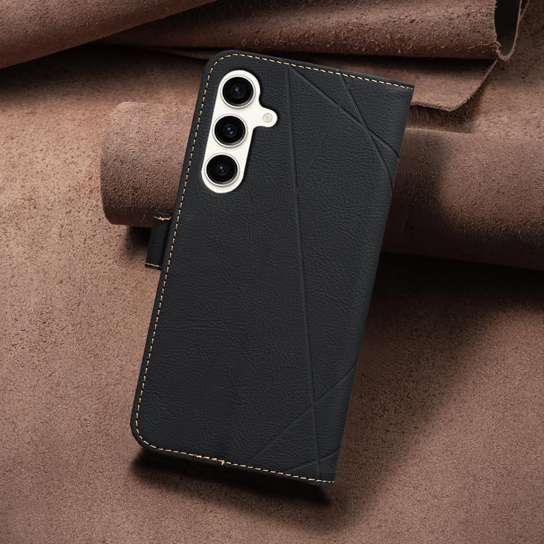 iTape Wallet phone case for Samsung Galaxy A56, RFID anti-theft wallet, pressed edge leather case flip cover stand Green