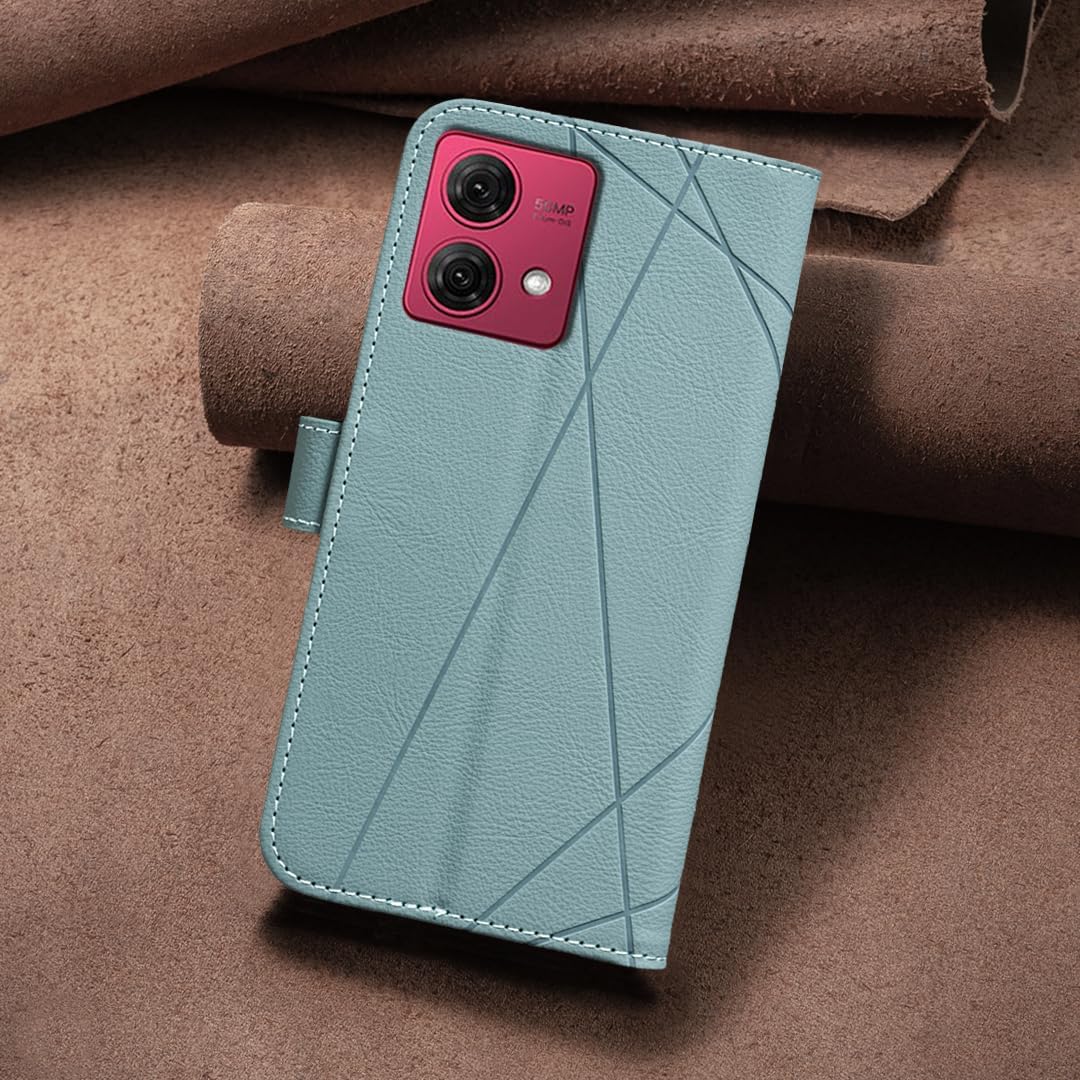iTape Wallet phone case for Motorola Moto G84, RFID anti-theft wallet, pressed edge leather case flip cover stand