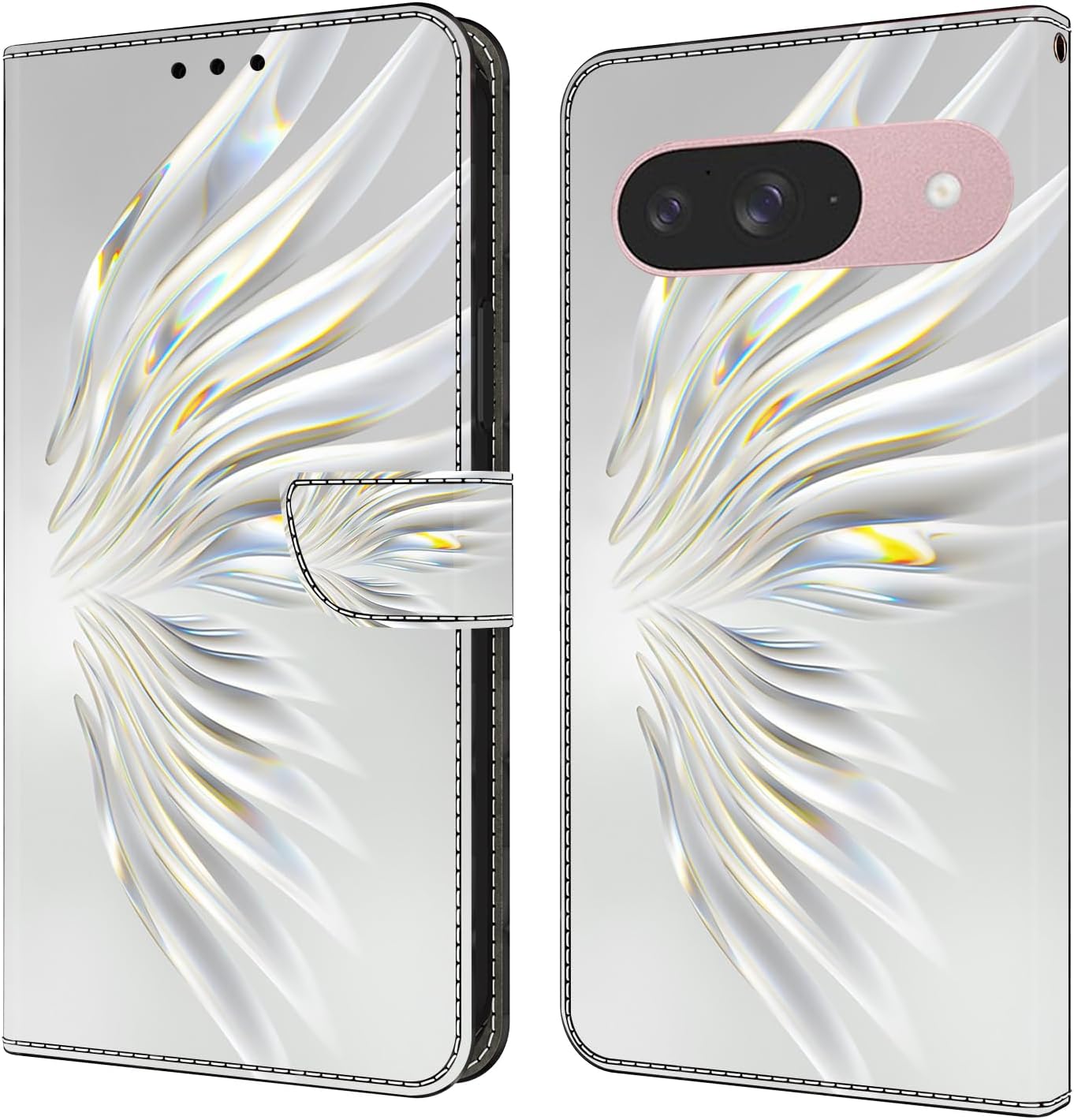 iTape Graffiti wallet phone case for Google Pixel 9, shockproof phone case, card slot wallet, flip stand phone case