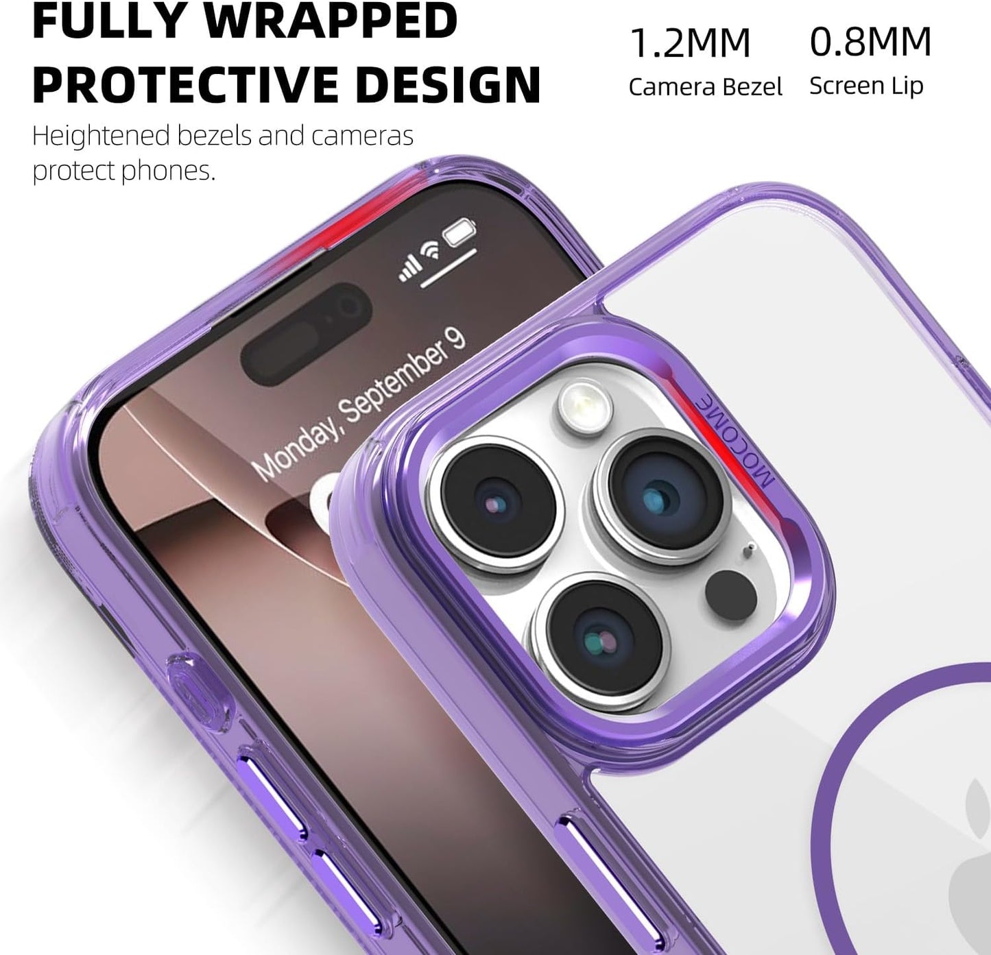 Magnetic transparent phone case for iPhone 16 Pro max, supports wireless charging, military-grade drop-proof, compatible with iPhone 16 Pro max Car magnetic bracket 2 in 1 magnetic card holder
