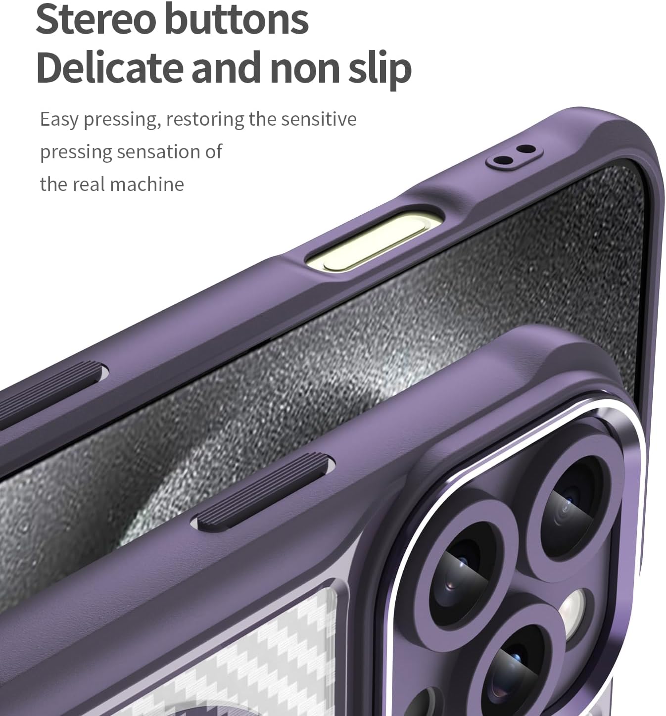 Magnetic carbon fibre case for iPhone 16 Pro max, support wireless charging, carbon fibre shockproof slim case Black