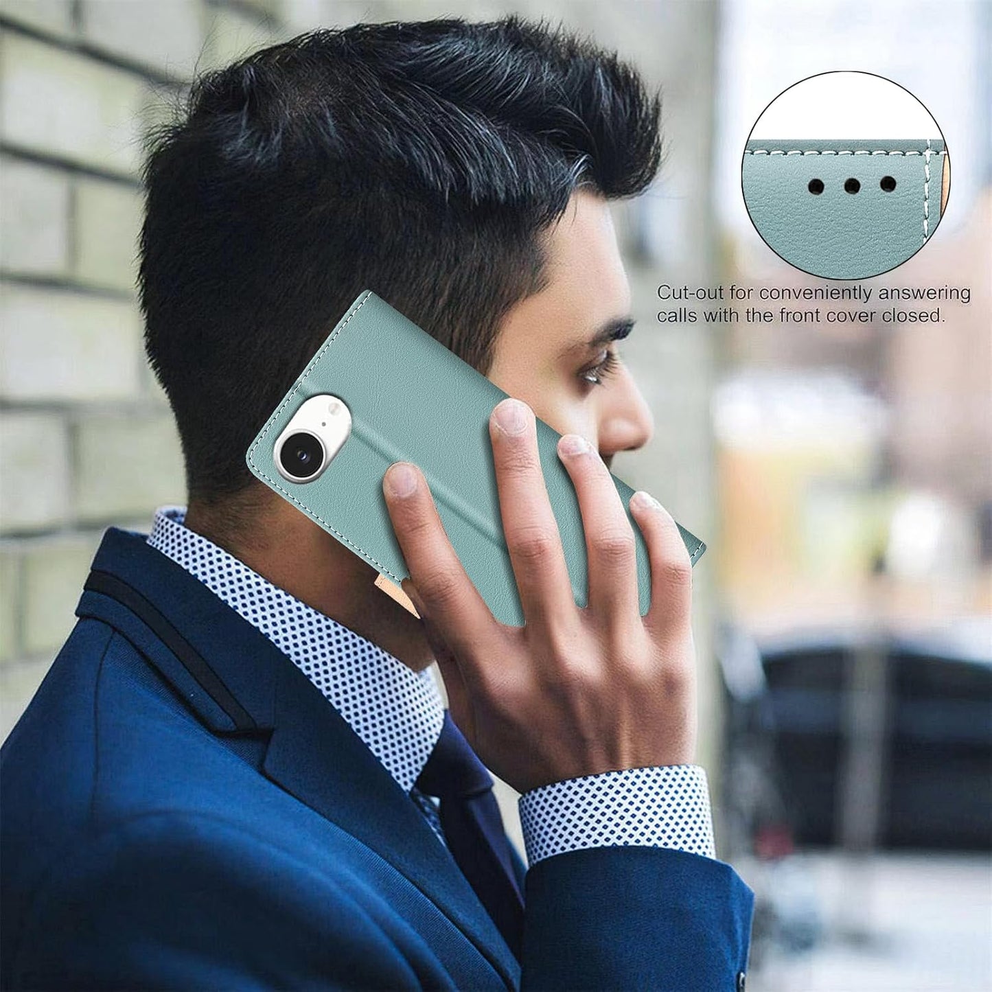 Colorblock Wallet Phone Case for iPhone 16E, Wallet Phone Case (RFID Anti-theft Swipe) Flip Stand, Credit Card Slot Wallet Black