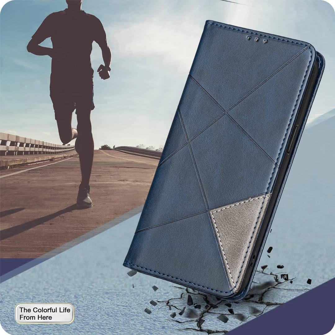 iTape Magnetic diamond-shaped leather phone case for Samsung Galaxy S25 Edge, magnetic closure wallet-style case, flip-top stand, provides shockproof protection Gray