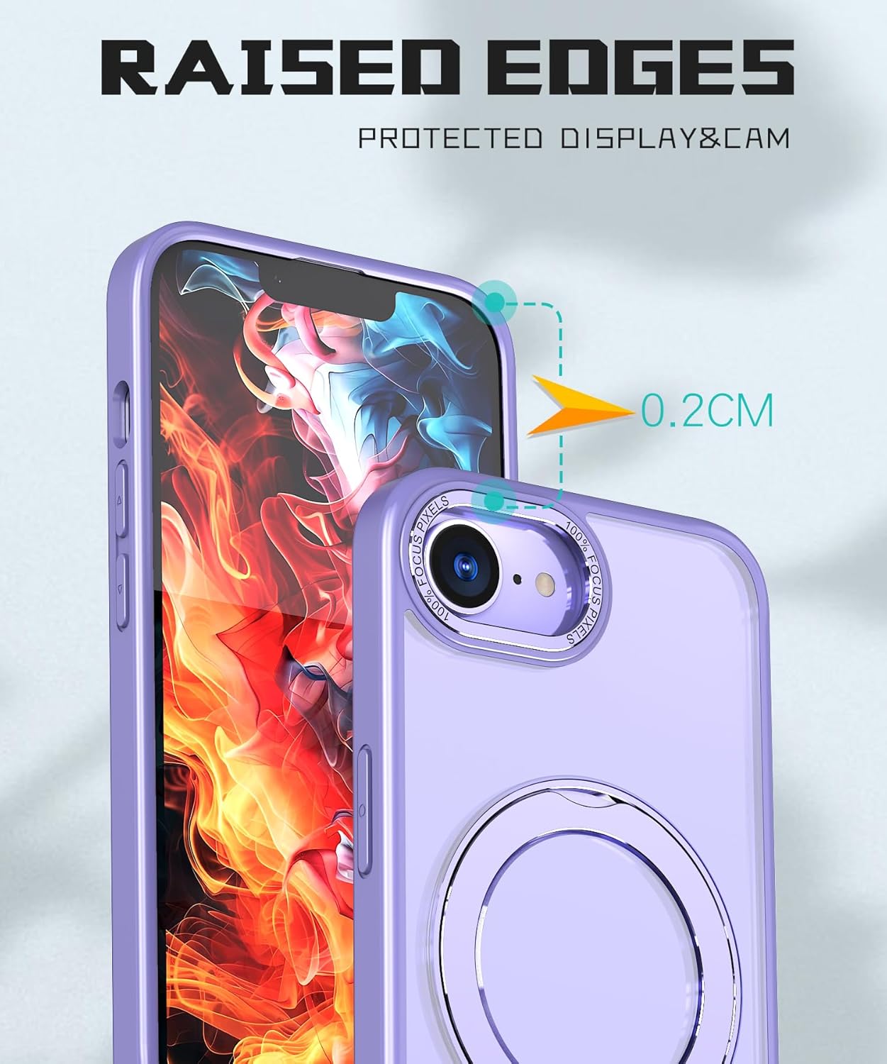 Magnetic phone case for iPhone 16E, 360° rotating bracket supports wireless charging, shockproof ultra-thin shell Gray