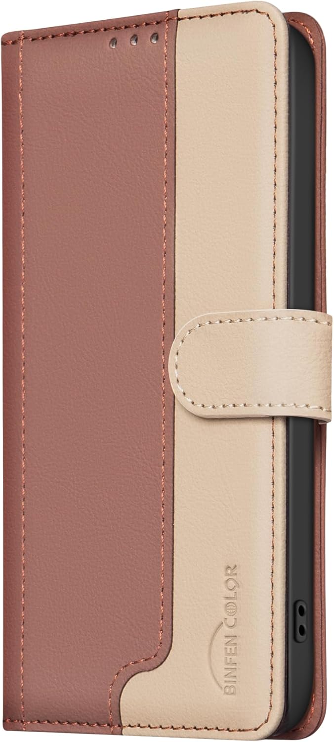 iTape Colorblock Wallet Phone Case for Samsung Galaxy S25 Edge, Wallet Phone Case (RFID Anti-theft Swipe) Flip Stand, Credit Card Slot Wallet Blue